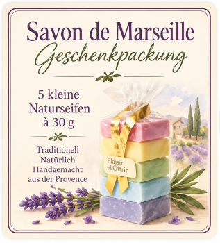 Preview: Savon-de-Marseille-Geschenkset-5x30 g